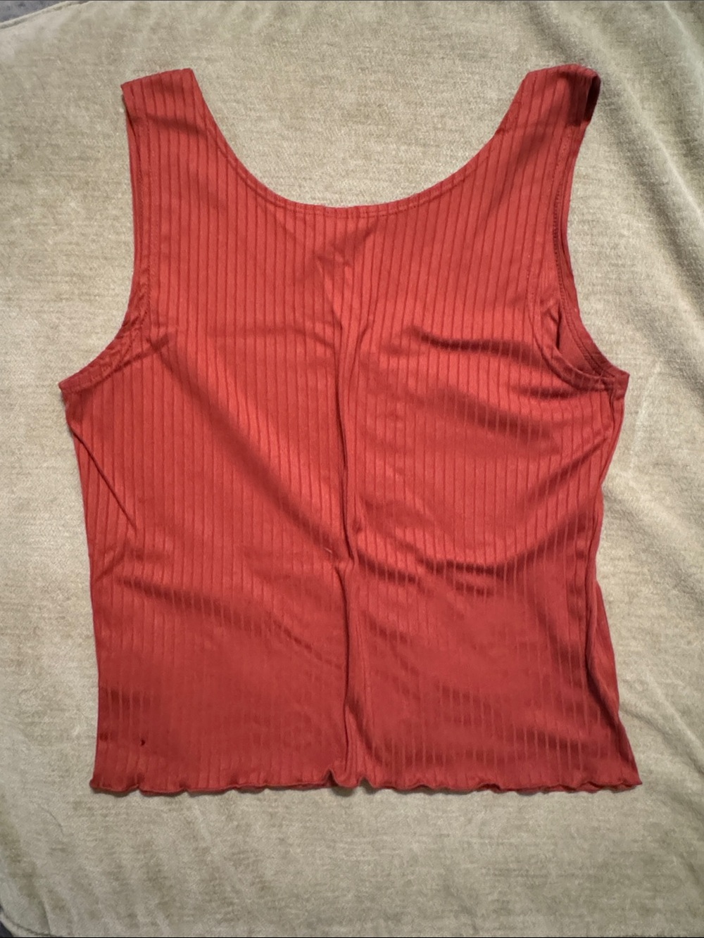 NOBO Ribbed Button-Front Tank in Rust - Picture 3 of 3